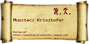 Musztecz Krisztofer névjegykártya